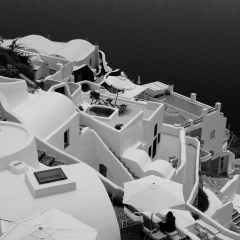 Santorini in Black & White