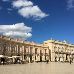 Piazza Duomo in Ortigia, Syracuse, Sicily
